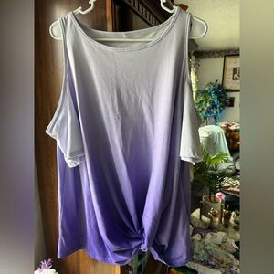 Off the shoulder purple top